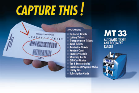 MT33 Automatic Ticket and Document Reader